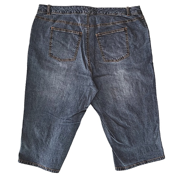 Natural Fit Capri Cropped Blue Jeans Capris Woman Within Plus Size 18 W - Picture 6 of 15